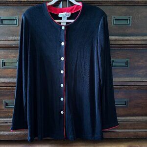 Vintage Ronni Nicole black button down sweater in size 12